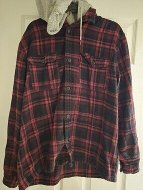 Divided Hooded Button Up